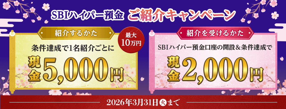 SBIハイパー預金ご紹介キャンペーン ！