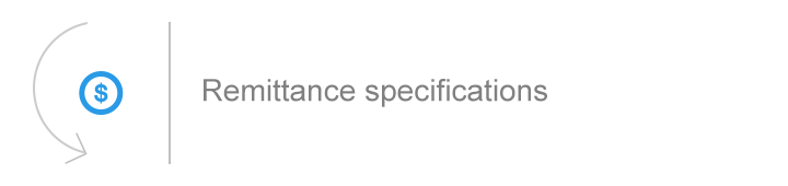 Remittance specifications