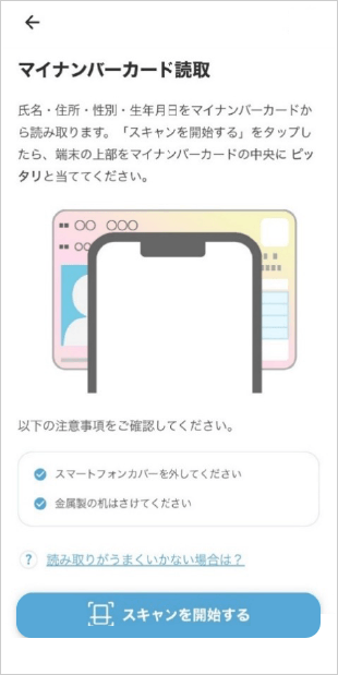 My Number Card Reading (Public Personal Authentication). STEP6-2