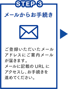 STEP 3 メールからお手続き