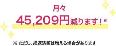 月々46,427円減ります！※