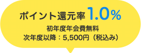 ポイント還元率1.0%