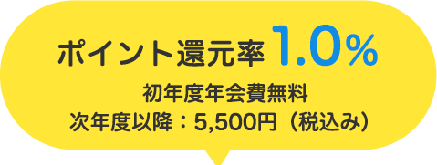 ポイント還元率1.0%