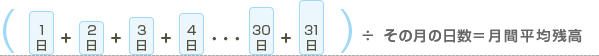 月間平均残高 計算方法